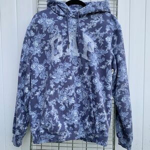 GAP LoveShackFancy Blue Floral Hoodie Medium